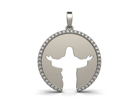 Jesus pendant model 748 3D Print Model