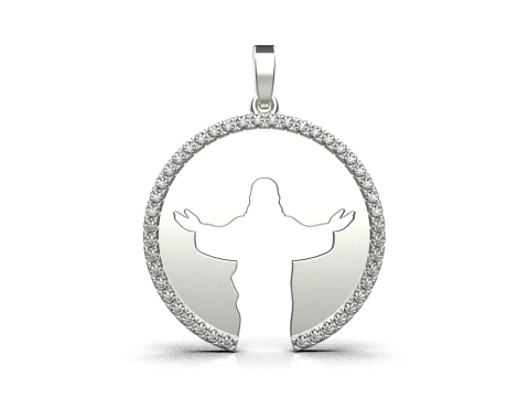 Jesus pendant model 748 3D Print Model