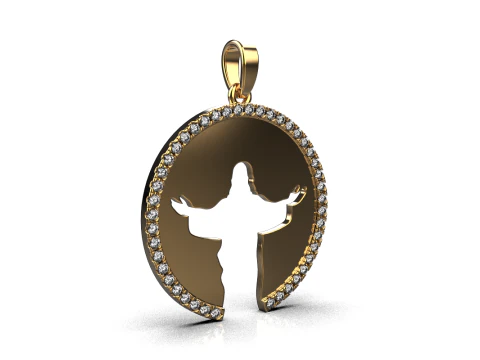 Jesus pendant model 748 3D Print Model