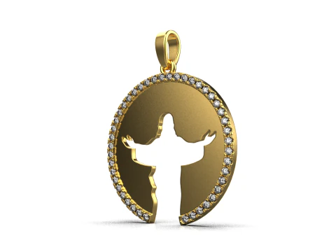 Jesus pendant model 748 3D Print Model