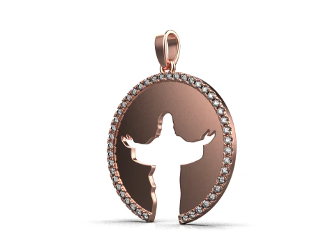 Jesus pendant model 748 3D Print Model