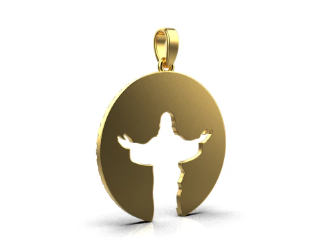 Jesus pendant model 748 3D Print Model