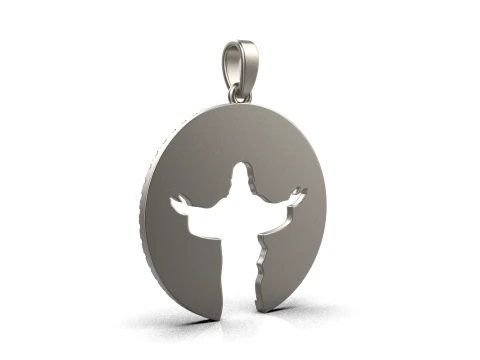 Jesus pendant model 748 3D Print Model