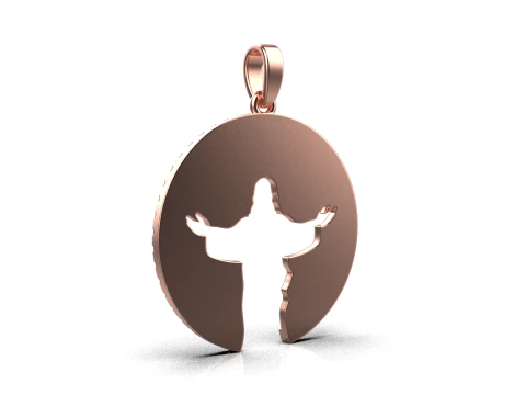 Jesus pendant model 748 3D Print Model