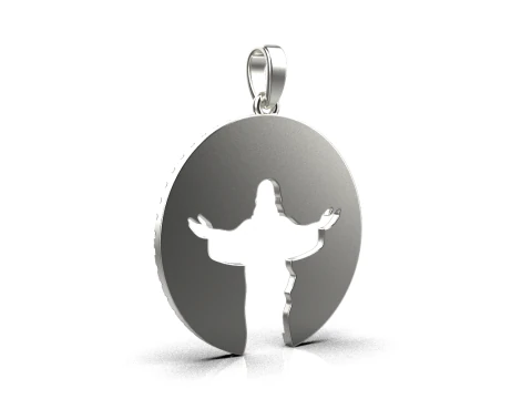 Jesus pendant model 748 3D Print Model