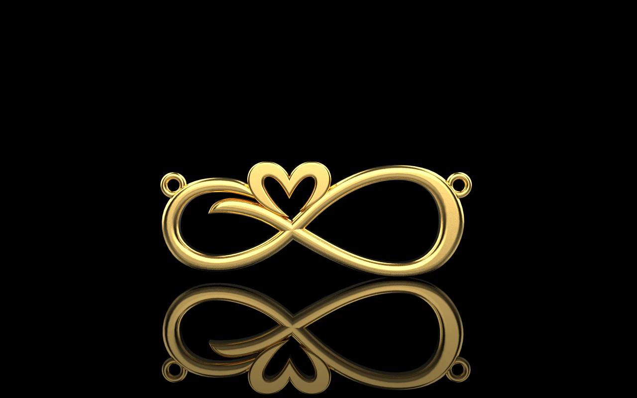 Infinity symbol necklace model 749 3D Print Model .c4d .max .obj .3ds .fbx .stl .blend 