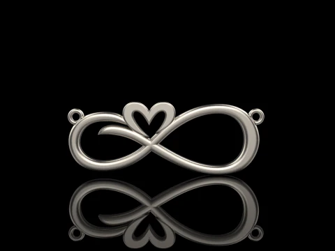 Infinity symbol necklace model 749 3D Print Model