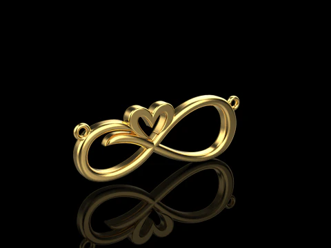 Infinity symbol necklace model 749 3D Print Model
