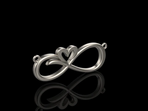 Infinity symbol necklace model 749 3D Print Model