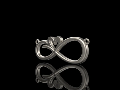 Infinity symbol necklace model 749 3D Print Model