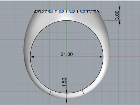 Horseshoe signet ring model 750 3D Print Model