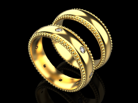 Model cincin kawin 751 Model Cetak 3D