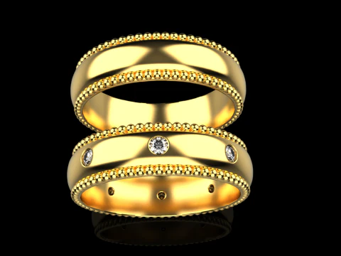 Wedding ring model 751 3D Print Model