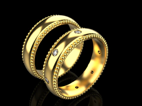 Wedding ring model 751 3D Print Model