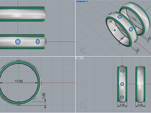 Model cincin kawin 751 Model Cetak 3D