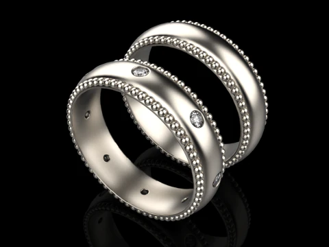 Wedding ring model 751 3D Print Model