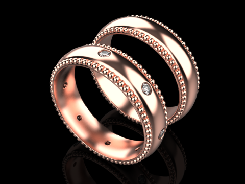Model cincin kawin 751 Model Cetak 3D