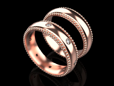 Wedding ring model 751 3D Print Model