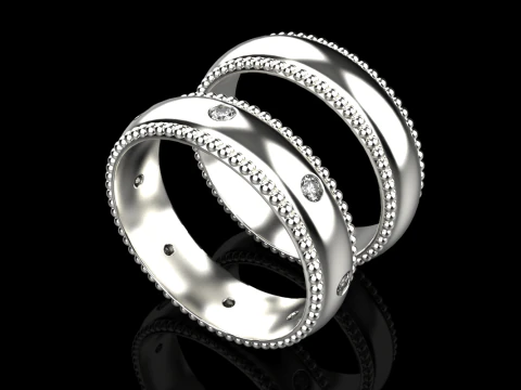 Wedding ring model 751 3D Print Model
