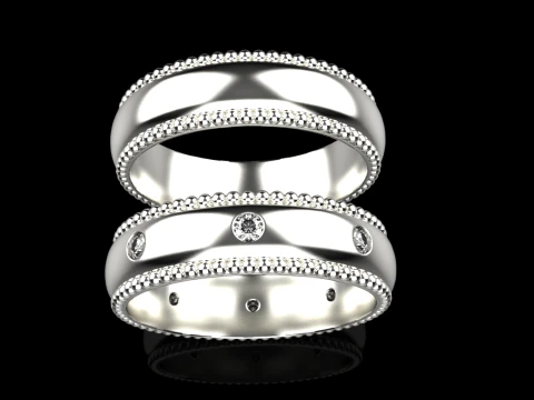 Wedding ring model 751 3D Print Model