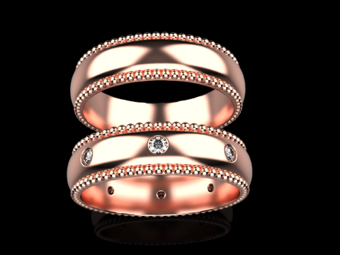 Model cincin kawin 751 Model Cetak 3D