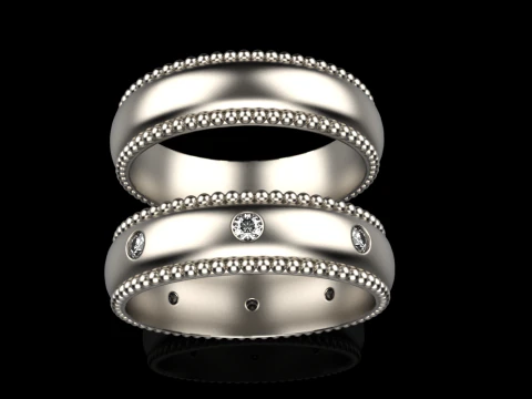 Wedding ring model 751 3D Print Model