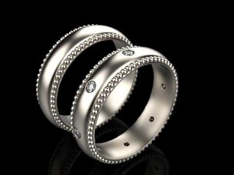 Wedding ring model 751 3D Print Model