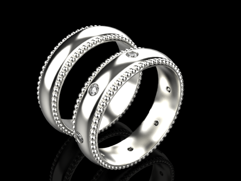 Model cincin kawin 751 Model Cetak 3D