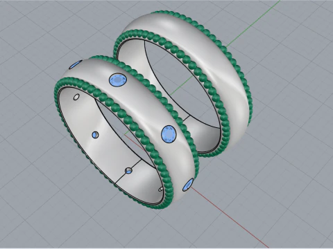 Wedding ring model 751 3D Print Model
