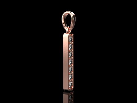 Initial letter I pendant model 754 3D Print Model