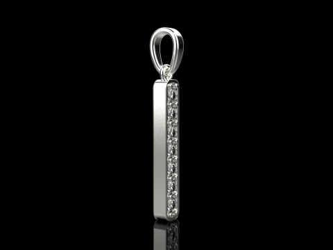 Initial letter I pendant model 754 3D Print Model