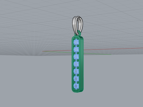 Anh&auml;nger mit Anfangsbuchstaben I, Modell 754 3D Druckmodell