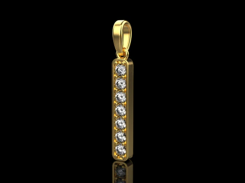 Initial letter I pendant model 754 3D Print Model