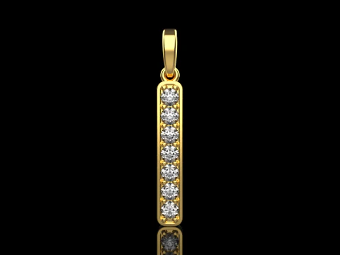 Initial letter I pendant model 754 3D Print Model