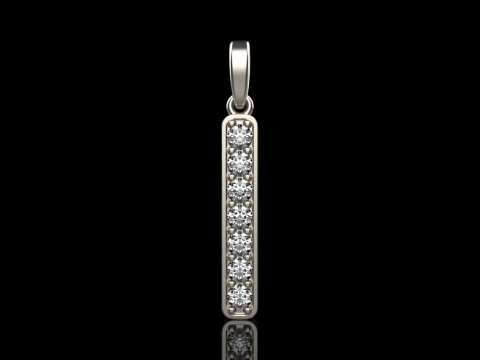 Anh&auml;nger mit Anfangsbuchstaben I, Modell 754 3D Druckmodell