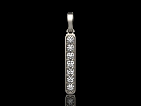 Initial letter I pendant model 754 3D Print Model