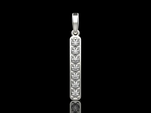 Initial letter I pendant model 754 3D Print Model
