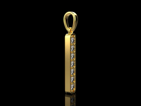 Initial letter I pendant model 754 3D Print Model