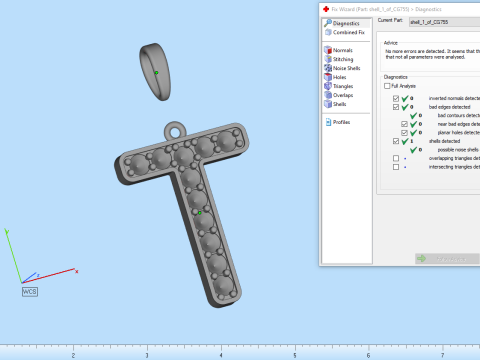 Initial letter T pendant model 755 3D Print Model