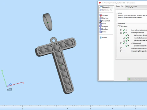 Liontin huruf awal T model 755 Model Cetak 3D