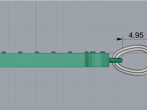 Liontin huruf awal T model 755 Model Cetak 3D