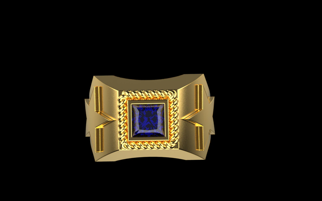 Star signet ring model 757 3D Print Model .c4d .max .obj .3ds .fbx .stl .blend 