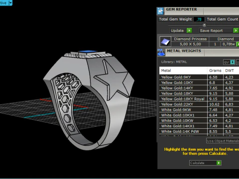 Star signet ring model 757 3D Print Model