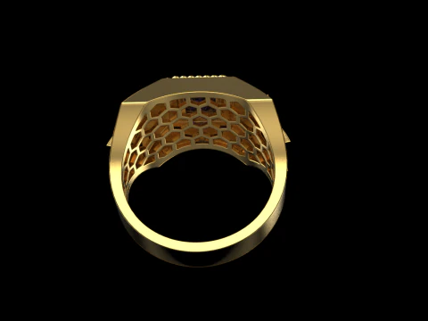 Star signet ring model 757 3D Print Model