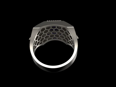 Star signet ring model 757 3D Print Model