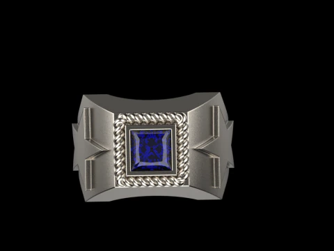 Star signet ring model 757 3D Print Model
