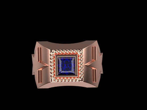 Star signet ring model 757 3D Print Model