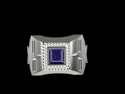 Star signet ring model 757 3D Print Model