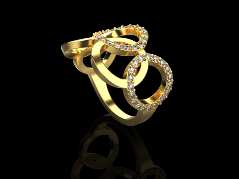 Olimpiyat y&uuml;z&uuml;ğ&uuml; modeli 758 3D Baskı Modeli