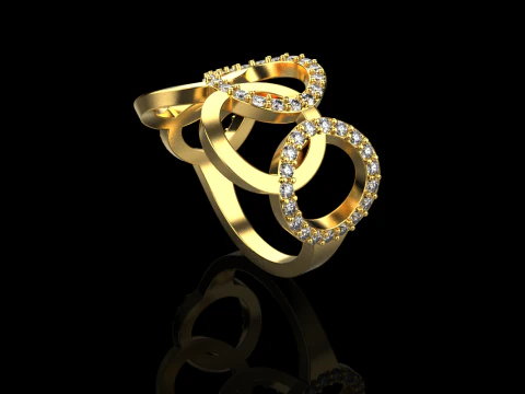 Olimpic ring model 758 3D Print Model